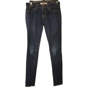 J Brand Women's Dark Indigo Skinny Leg Jeans In Ink Size 25